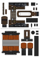 ocuklar iin hazr model Tren maketi ablonu, paper craft model